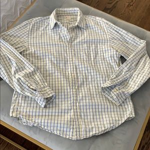 J Crew Sunwashed Oxford Button Shirt Cotton L